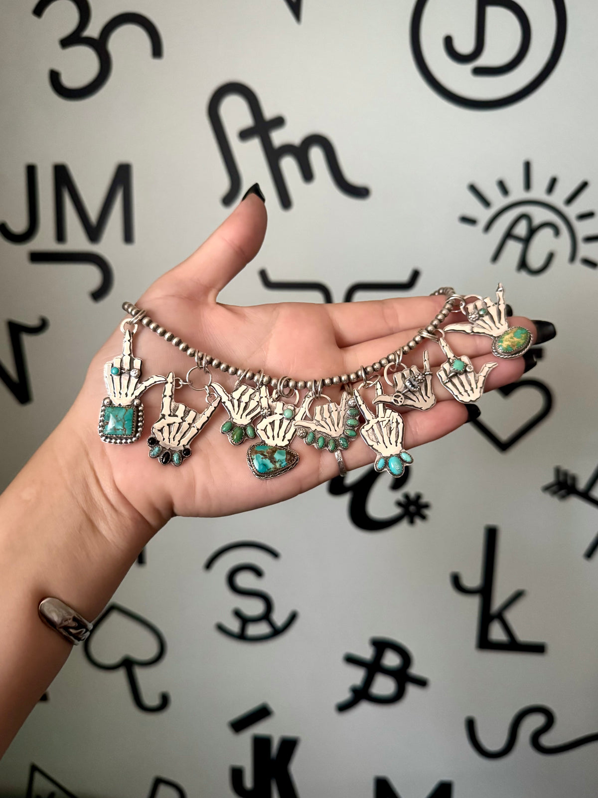 Rock On Triangle Turquoise Pendant