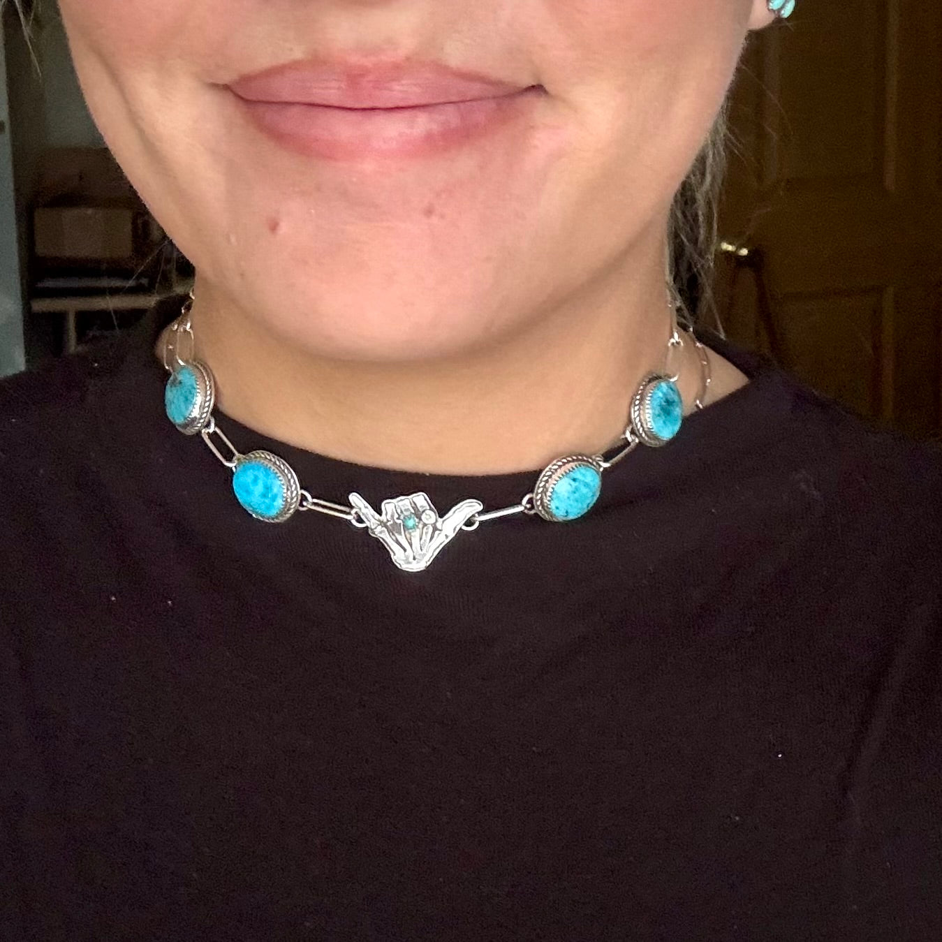 Hang Loose Turquoise Choker