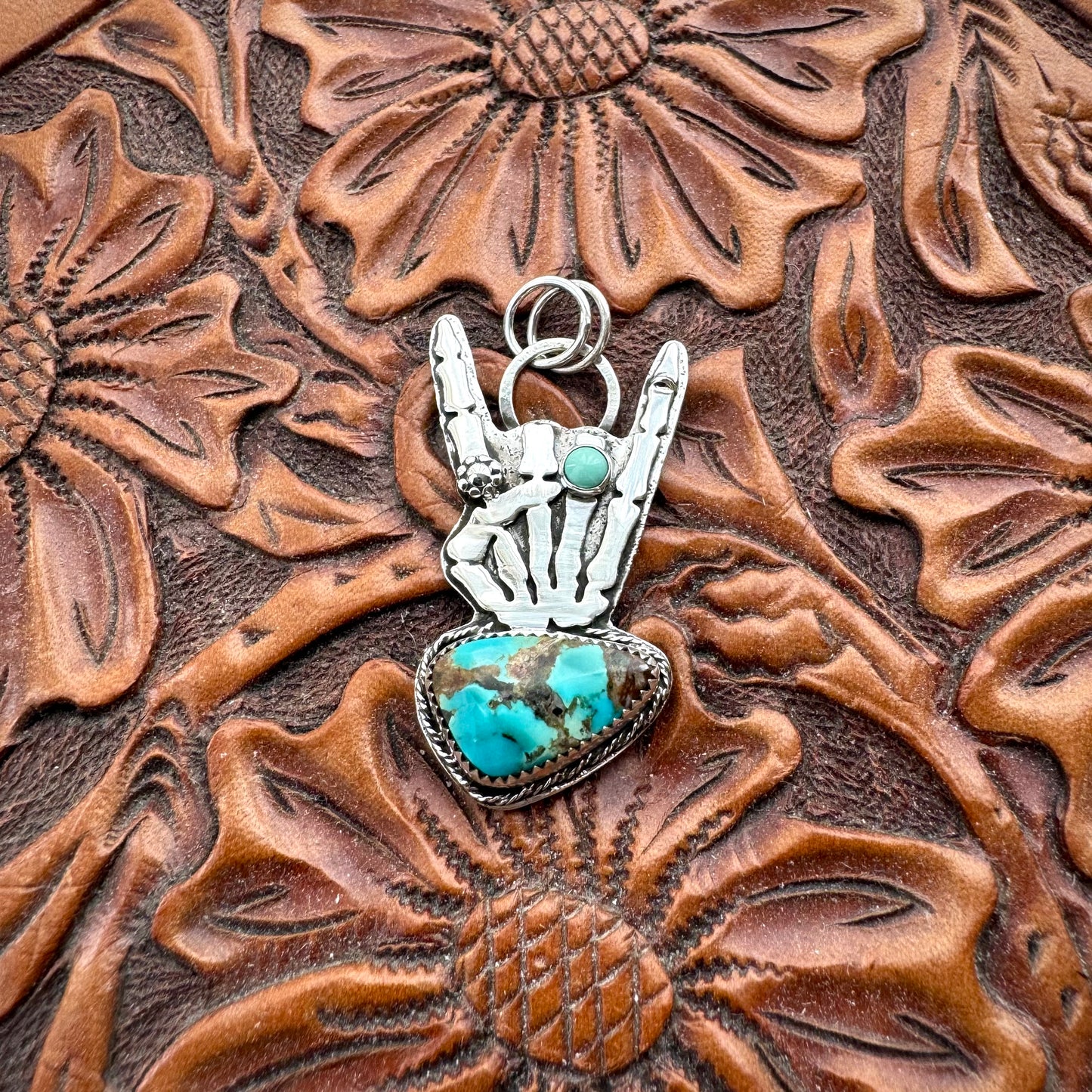 Rock On Triangle Turquoise Pendant