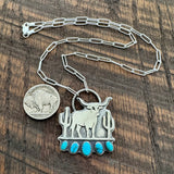 Leroy the Longhorn Necklace (Sleeping Beauty)