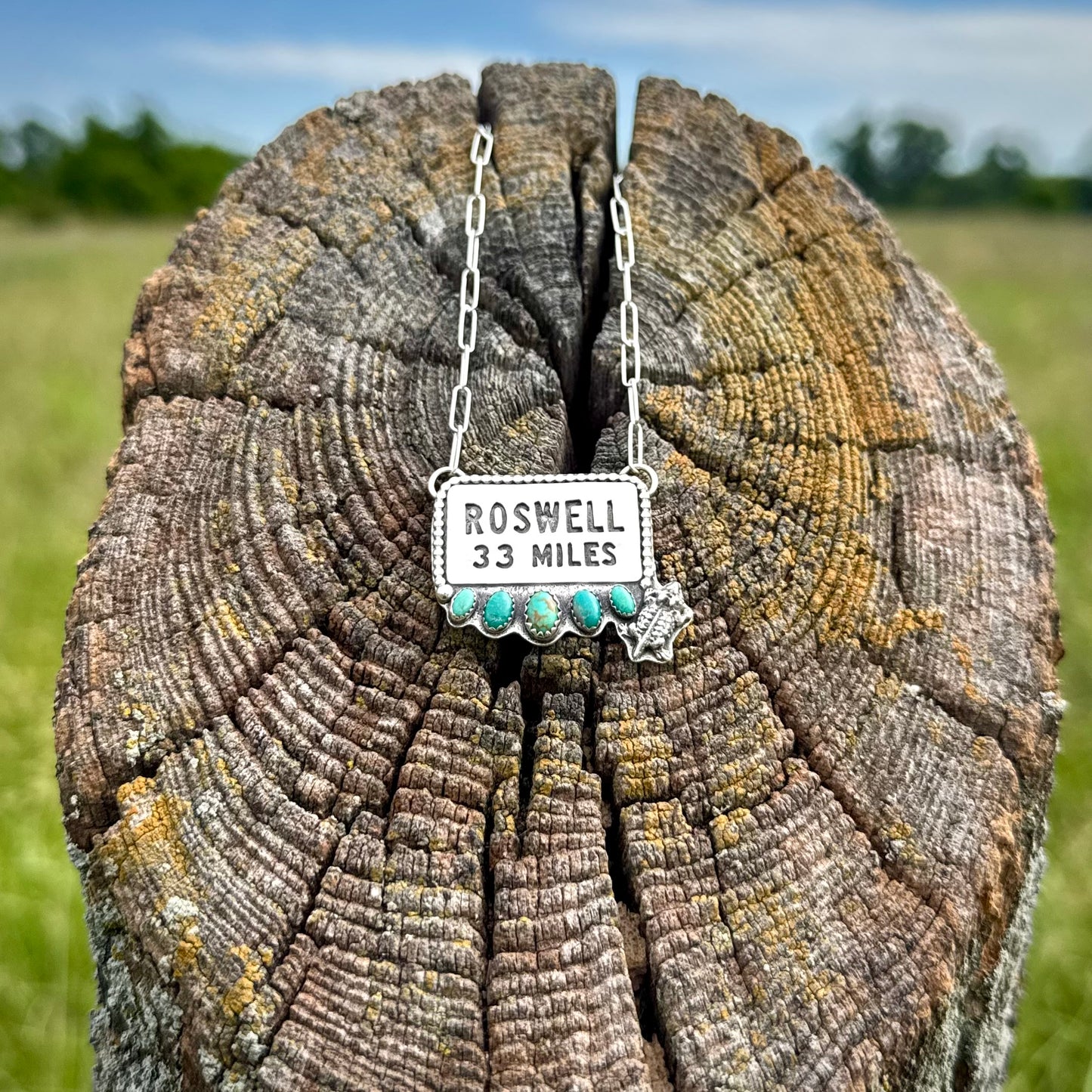 “Roswell, 33 Miles” Necklace