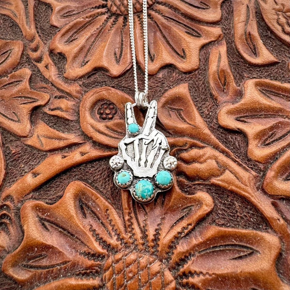 Peace & Love Four Stone Necklace - Mini