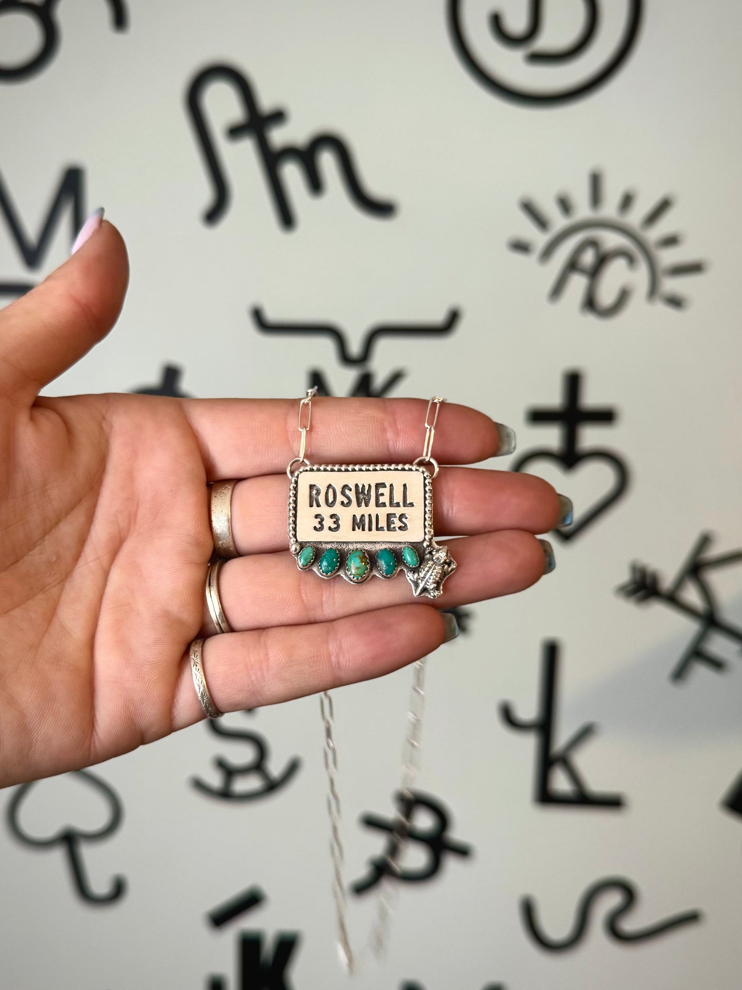 “Roswell, 33 Miles” Necklace