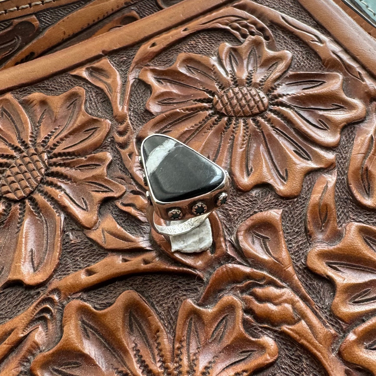Australian Opal & White Buffalo Ring