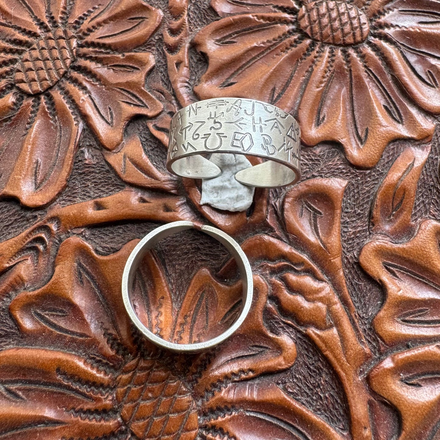 Adjustable Silver Brand Rings