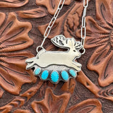 Leaping Earl the Jackalope Necklace