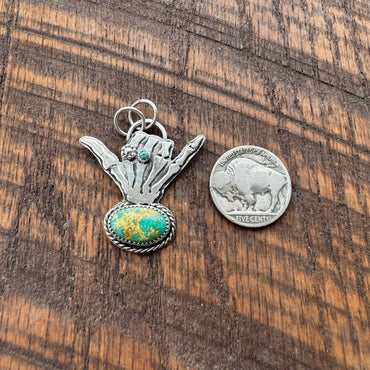 Hang Loose Oval Turquoise Pendant