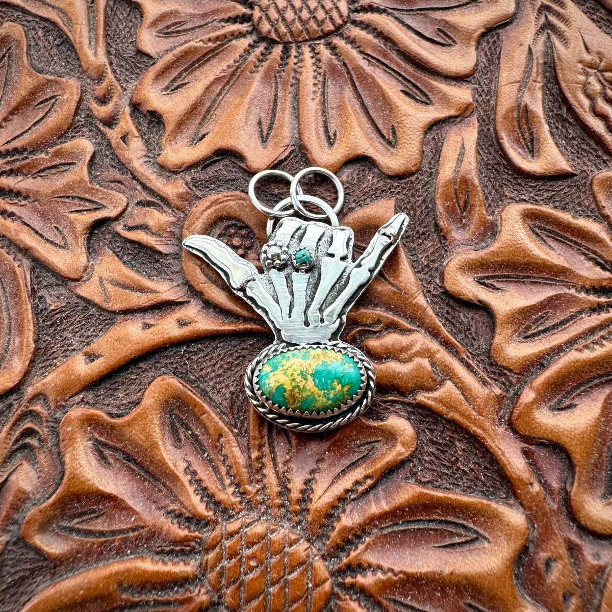 Hang Loose Oval Turquoise Pendant