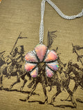 Pink Aurora Opal Cluster Necklace