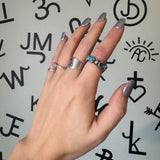 Turquoise and Opal Infinity Ring