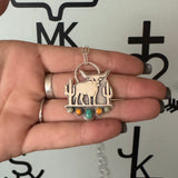 Leroy the Longhorn Necklace (with Spiny Oyster)