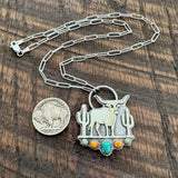 Leroy the Longhorn Necklace (with Spiny Oyster)