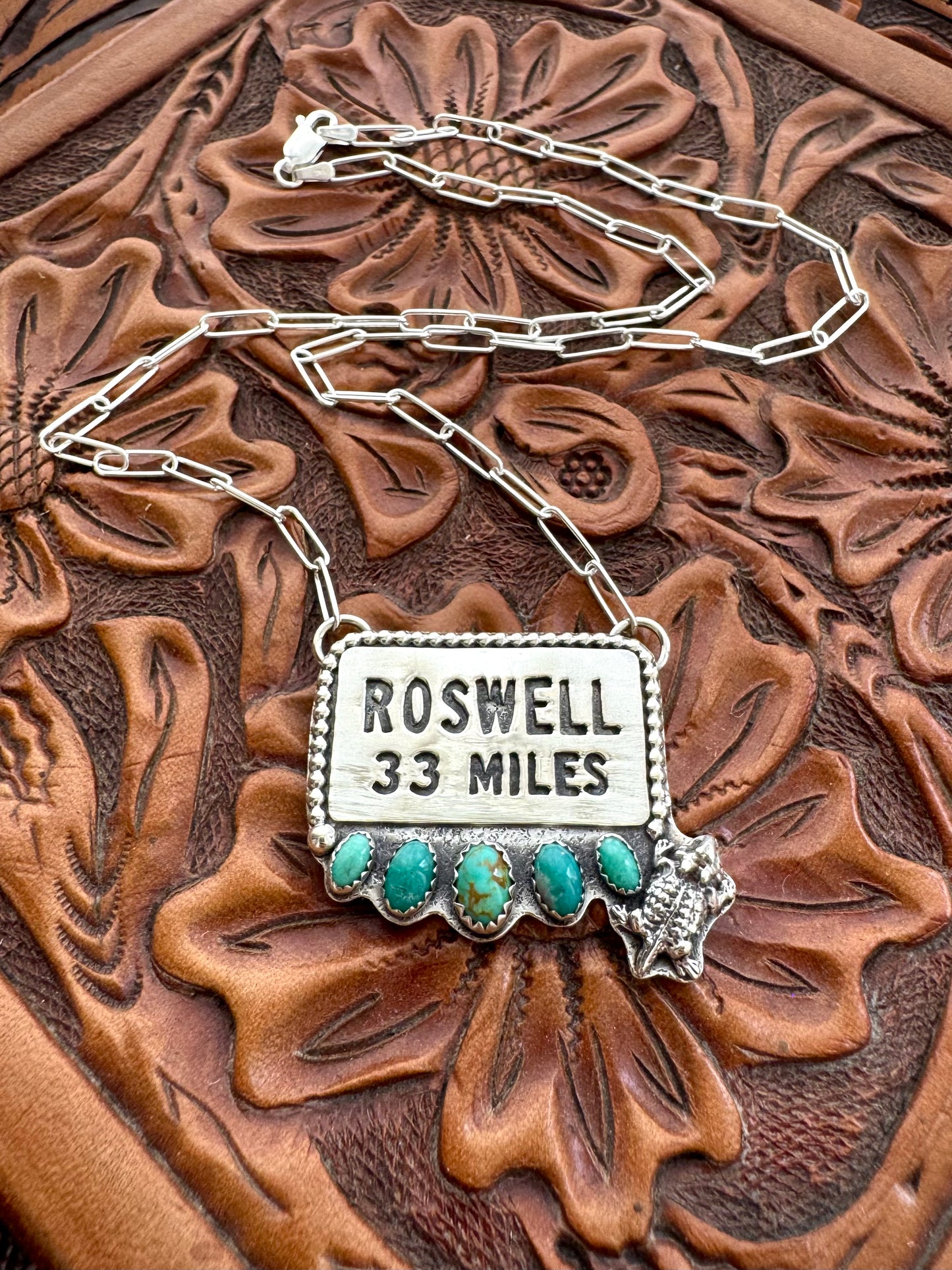 “Roswell, 33 Miles” Necklace