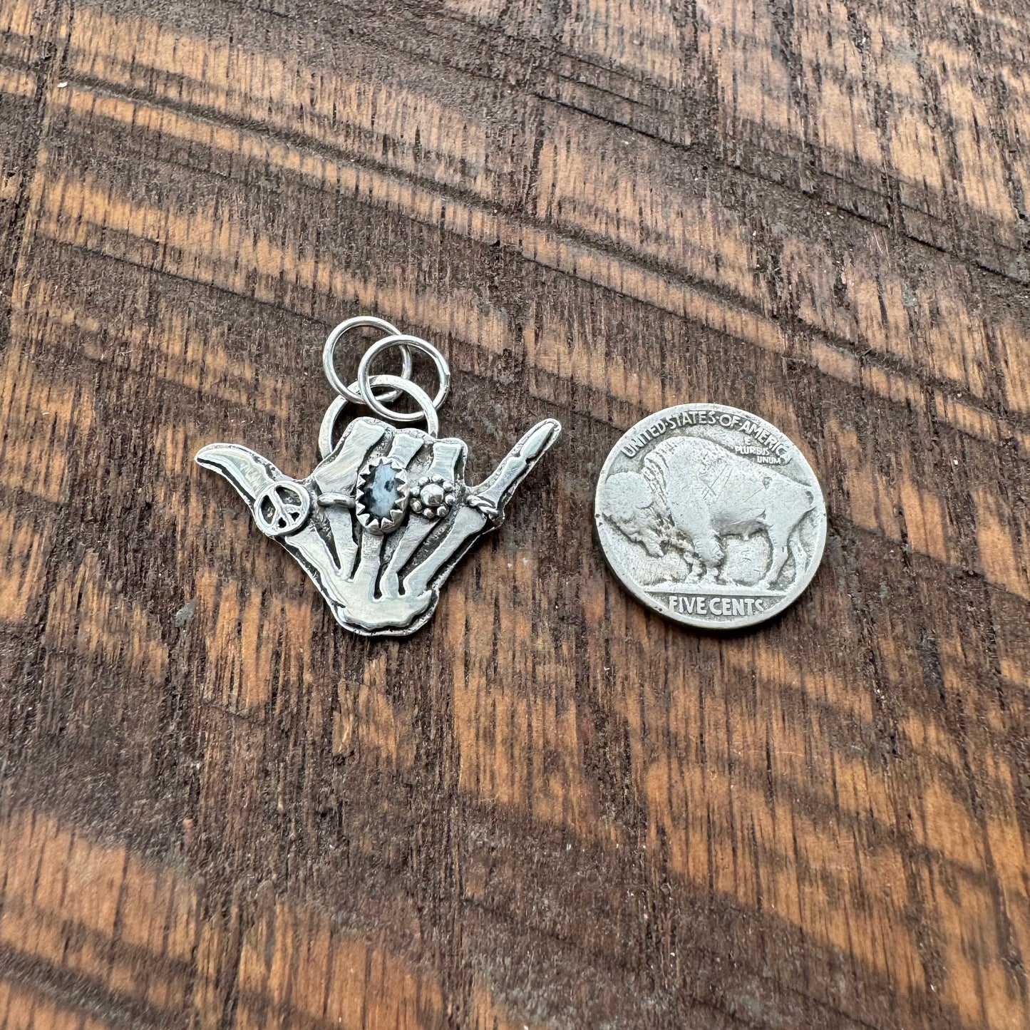 Rock On White Buffalo Pendant