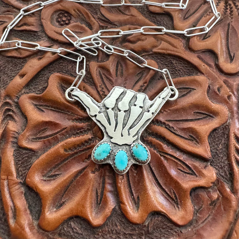 The Skelly Hand (medium light blue)