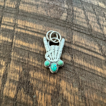 Turquoise Rock On Pendant (oval)