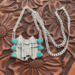 Kingman Blue Saddle Necklace