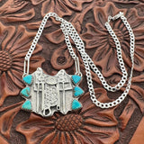 Kingman Blue Saddle Necklace