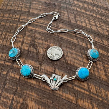 Hang Loose Turquoise Choker