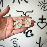 Initial B&M Card Necklaces