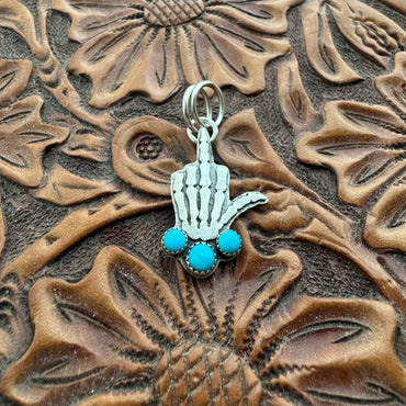 Turquoise With Respect Pendant (round)