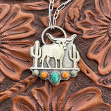 Leroy the Longhorn Necklace (with Spiny Oyster)