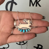Leaping Earl the Jackalope Necklace