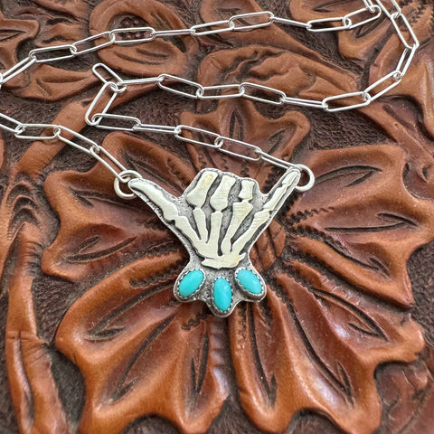 The Skelly Hand (small light blue)
