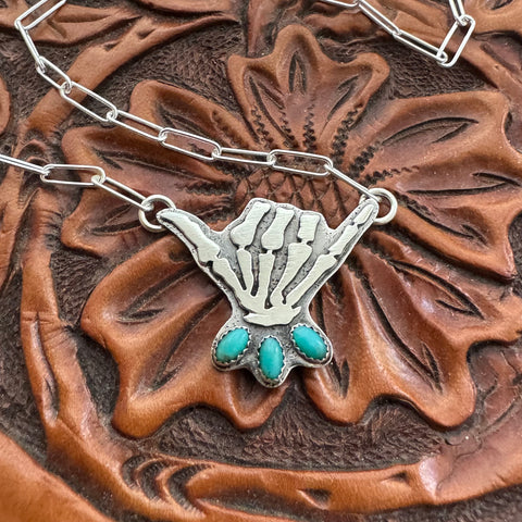 The Skelly Hand (small dark blue)