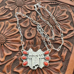 Bamboo Coral Saddle Necklace