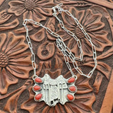 Bamboo Coral Saddle Necklace