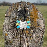 Mixed Stone Saddle Necklace