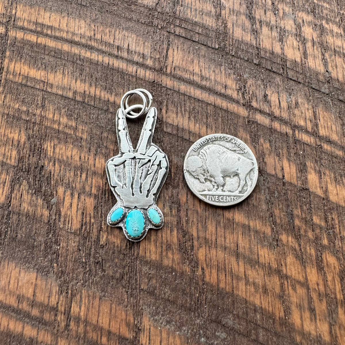 Peace & Love Three Stone Pendant