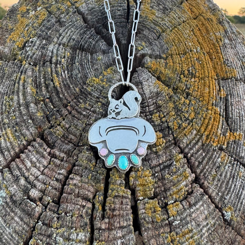 Sherman the Cowboy Squirrel Necklace