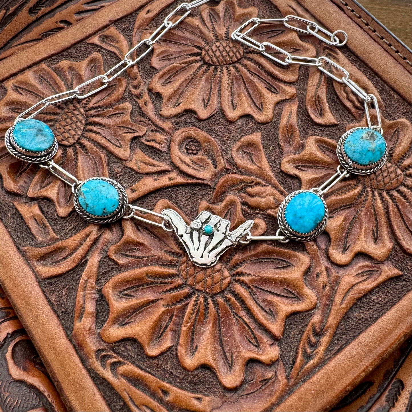 Hang Loose Turquoise Choker