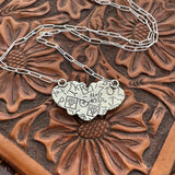 White Water Turquoise Branded Necklace