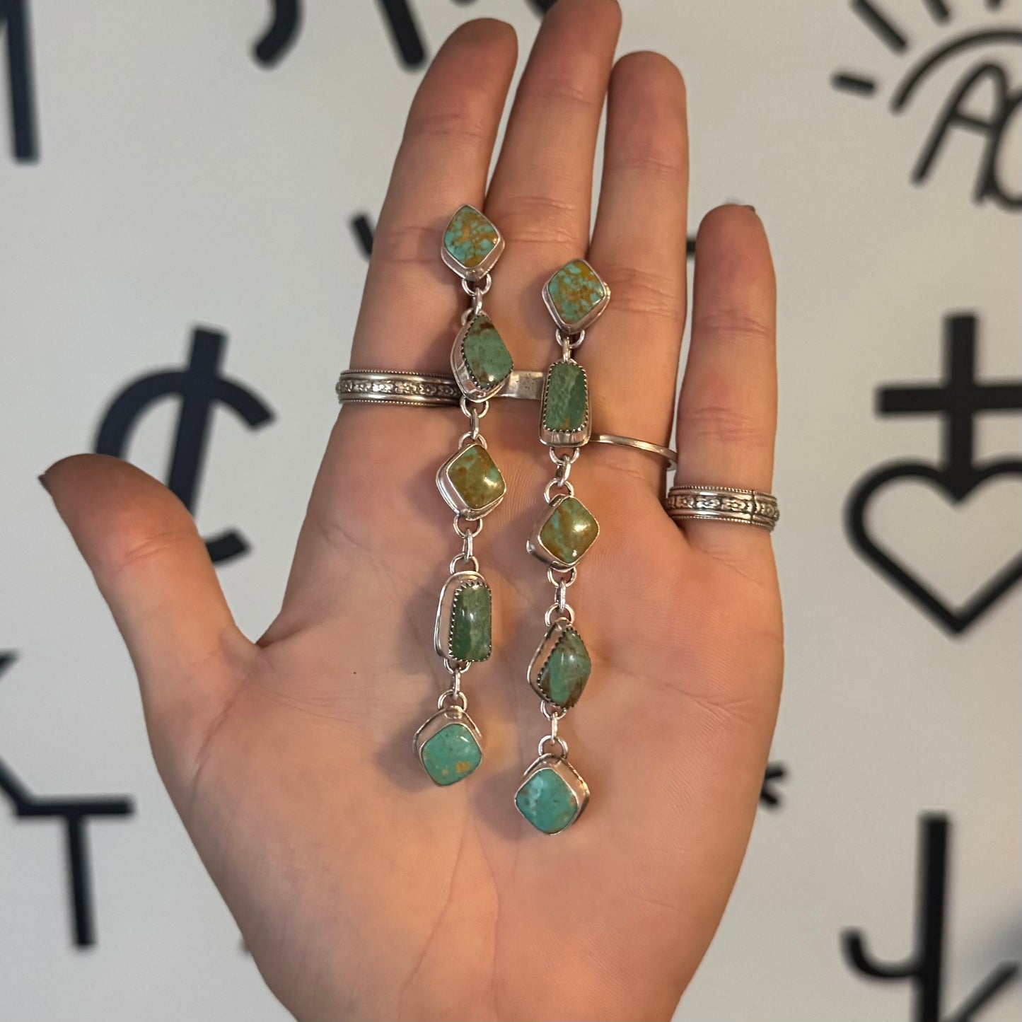 Mixed Turquoise Shoulder Dusters