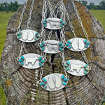 Oval Turquoise Cow Chokers