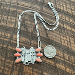 Pink Salmon Coral Saddle Necklace