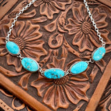 White Water Turquoise Branded Choker