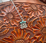 Triple Turquoise Brand Necklace