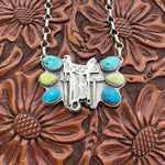 Mixed Stone Saddle Necklace
