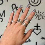 Adjustable Silver Brand Rings