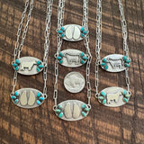 Oval Turquoise Cow Chokers