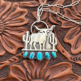 Leroy the Longhorn Necklace (Sleeping Beauty)