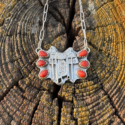 Bamboo Coral Saddle Necklace