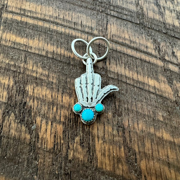 Turquoise With Respect Pendant (round)