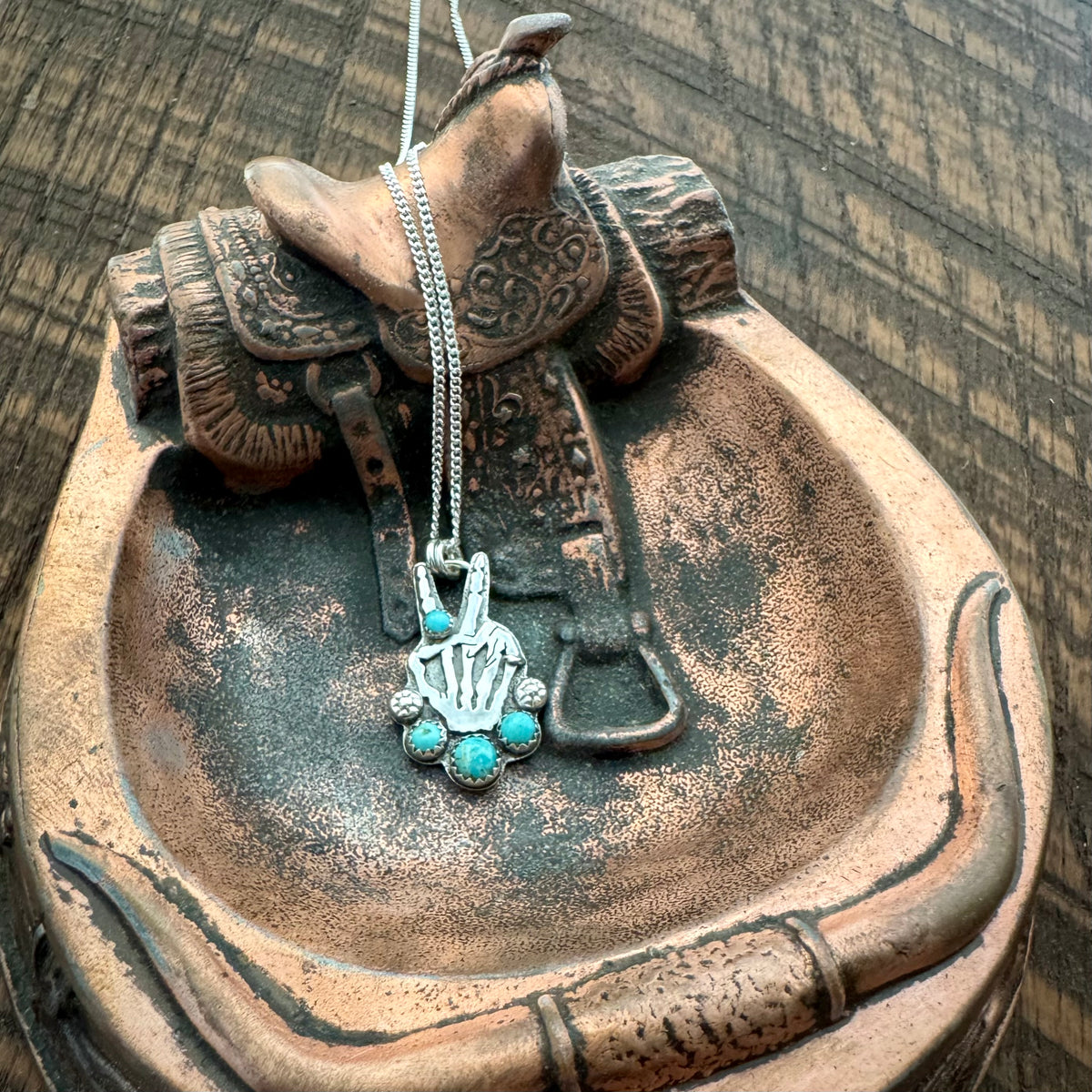 Peace & Love Four Stone Necklace - Mini