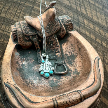 Peace & Love Four Stone Necklace - Mini