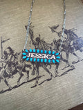 Turquoise Lover’s Name Necklace